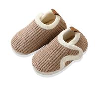 Slippers Kids Boy 23 Fashion Cute Autumn and Winter Slippers for Boys and Girls Flat Bottom Lightweight Soft and Comfortable Warm Solid Color Cartoon Animal Shape Black Black, coffee, 31.5 EU
