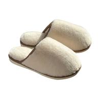 Slippers Ladies Indoor Shoes for Women Fleece Slippers Women Men's Winter Warm Home Cotton Drag with Pile Thick Slipper Boot Slipper Size 5 Sliders Size 5 (White, 6)