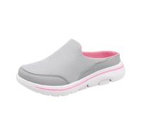 Slippers Ladies Mens Casual Summer Slip-On Beach Walking Sandals Comfortable Breathable Mesh Slippers Backless Shoes Backless Clogs Mules Indoor Outdoor Casual Home Shoes Unisex Flip Flops Pink