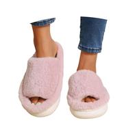 Slippers Ladies Pumpkin Halloweenn Women Washable Shower Shoes Womens Fuzzy Open-Toe Soft Comfy Memory Foam Indoor House UK Unisex Halloween Cute Pink 4