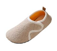 Slippers Ladies UK Christmas Halloween Pumpkin for Womens Mens Hotel Wide Fit Slip on Shoes Women Reindeer Novelty Character Plush Festive Fun Slipper Mules Unisex Beige 2.5