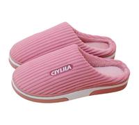 Slippers Ladies UK Christmas Women Men Wide Fit Slip on Mens Soft Plush Fluffy Slipper Lightweight House Moose Cookie Man Santa Claus Cozy for Pink 3.5