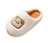 Slippers Ladies UK Christmas Women Men Womens Size 7 Leopard Print Home for Women’s Corduroy Soft Comfy Memory Foam Non-Slip House Shoes Indoor Outdoor Unisex Halloween Cute Fuzzy White 4.5
