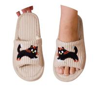 Slippers Ladies UK Unisex Halloween Pumpkin Women Slipper Socks Hotel Soft Plush Fluffy Lightweight House Moose Cookie Man Santa Claus Cozy Womens Christmas for Men Khaki 11