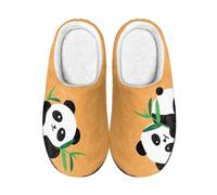 Slippers Men Panda Bamboo Mens Slippers Woman Comfortable Warm,Anti Slip Rubber Sole,Lightweight,Indoor Outdoor Home Slipper.Suitable For Cold Weather In Spring, Autumn, And Winter