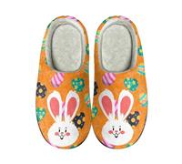 Slippers Men White Rabbit Mens Slippers Woman Comfortable Warm,Anti Slip Rubber Sole,Lightweight,Indoor Outdoor Home Slipper.Suitable For Cold Weather In Spring, Autumn, And Winter