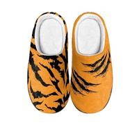 Slippers Men Yellow And Black Stripes Mens Slippers Woman Comfortable Warm,Anti Slip Rubber Sole,Lightweight,Indoor Outdoor Home Slipper.Suitable For Cold Weather In Spring, Autumn, And Winter