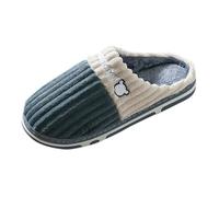 Slippers Men's Closed Non-Slip Men's Slippers Winter Plush Slip-On Felt Slippers Warm Felt Slippers for Felt Wool Gravel Winter Shoes Minimalist Guest Slippers, gray, 9 UK