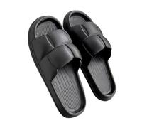 Slippers Men's Flip Flops Modern Comfortable Cloud Slides for Women Men Shower Slippers Bath Sandals Extremely Comfortable Padded Thick Sole Slippers Flip Flops Men's Home Shoes Non-Slip, black, 10 UK