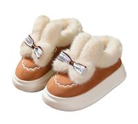 Slippers Men's Warm Funny Slippers Men's Closed Grey Winter Slippers Rabbit Ears Plush Slippers Platform Cuddly Slippers Fluffy Cotton Shoes Cuddly House Slippers Cute, khaki, 7 UK