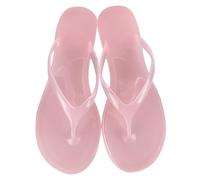 Slippers Slides Women's Elegant Women's Summer Transparent Jelly Crystal Flat Bottom Toe Flip Flops Beach Sandals Slippers Flip Flops Women's Sport Non-Slip, pink, 5 UK
