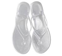 Slippers Slides Women's Elegant Women's Summer Transparent Jelly Crystal Flat Bottom Toe Flip Flops Beach Sandals Slippers Flip Flops Women's Sport Non-Slip, clear, 8.5 UK