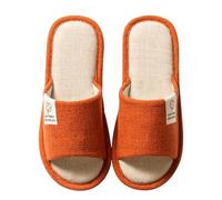 Slippers Summer Linen Slippers Breathable Guest Slippers Indoor Slippers Non-Slip for Women Men at Home Hotel for Indoor and Outdoor Four Seasons