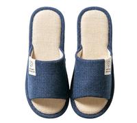 Slippers Summer Linen Slippers Breathable Guest Slippers Indoor Slippers Non-Slip for Women Men at Home Hotel for Indoor and Outdoor Four Seasons