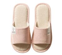 Slippers Summer Linen Slippers Breathable Guest Slippers Indoor Slippers Non-Slip for Women Men at Home Hotel for Indoor and Outdoor Four Seasons