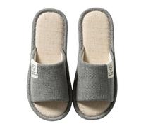 Slippers Summer Linen Slippers Breathable Guest Slippers Indoor Slippers Non-Slip for Women Men at Home Hotel for Indoor and Outdoor Four Seasons