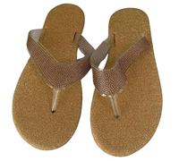 Slippers Toe Separator Women's Glitter Rhinestone Mules Flat Soft Sole House Slippers Flip Flops Comfortable and Casual Bathing Slippers Outdoor Slip On Beach Summer Beach Shoes, gold, 7 UK