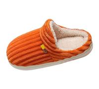 Slippers Women Christmas Halloween Pumpkin for Womens Mens Bride Pink Shoes Soft Plush Fluffy Slipper Lightweight House Moose Cookie Man Santa Claus Cozy Ladies UK Unisex Orange 3.5