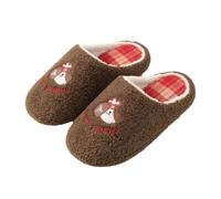 Slippers Women Closed Toe Memory Foam Fuzzy Cartoon Animal House Slippers
