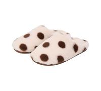 Slippers Women Closed Toe Polka Dot Memory Foam Fluffy Ladies Slippers