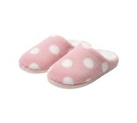 Slippers Women Closed Toe Polka Dot Memory Foam Fluffy Ladies Slippers