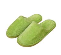 Slippers Women Fluffy Slipper Travel Indoor Lightweight Non Slip Orthopedic Shoes Comfortable Warm Lined Closed Toe Home House for Wide Fit Slider Camping Winter Anti-Slip and Men Green Size 4.5