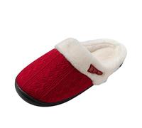 Slippers Women Fluffy Unisex Halloween Pumpkin Bride White Soft Plush Slipper Lightweight House Moose Cookie Man Santa Claus Cozy Womens Cute Fuzzy Red 8