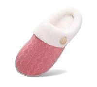 Slippers Women for Christmas Men Spa Guest White Soft Plush Fluffy Slipper Lightweight House Moose Cookie Man Santa Claus Cozy Ladies Unisex Halloween Pumpkin Watermelon Red 41