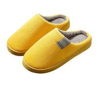 Slippers Women for Pink Slip on Size 8 Ladies' Knit Comfort Memory Foam House Shoes Fluffy Spa Arch Support Funny Mule Comfy Warm Shearling Lightweight Breathable Anti-Slip Yellow Size 4.5