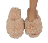 Slippers Women for Unisex Halloween Cute Fuzzy Slipper Ladies Wide Fit Arch Support Shoes Women's Mule Comfy Warm Shearling Lightweight Breathable Memory Foam Anti-Slip House UK Pumpkin Khaki 37