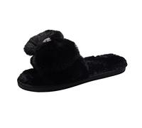 Slippers Women House for Christmas Men Spa Bride Shoes Womens Fuzzy Open-Toe Soft Comfy Memory Foam Indoor Ladies UK Unisex Halloween Pumpkin Black 5