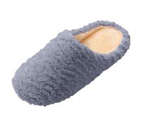 Slippers Women Japanese Spring Winter Couple Mute Soft Bottom Slippers Men Women Wooden Floor Non-Slip Quiet Cotton Slippers (Grey, 41)
