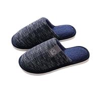 Slippers Women Ladies Open Toe Slipper Socks Mens Women's Flannel Soft Memory Foam Slip on House Shoes Indoor Outdoor for Hotel Wide Fit Winter Anti-Slip and Men Blue Size 7
