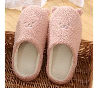 Slippers Women Ladies Pumpkin Halloweenn Slipper Cute Funny Women's Scuff Furry Curly Faux Wool Slip-On Indoor Memory Foam House Shoes UK Christmas Halloween for Womens Mens Pink 6.5