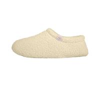 Slippers Women Ladies UK Merry Christmas Men's Novelty Open Toe Mens Mule Comfy Warm Shearling Lightweight Breathable Memory Foam Anti-Slip House Shoes Womens Men Beige 6