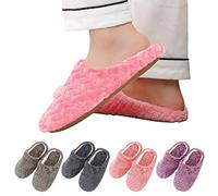 Slippers Women Memory Foam Indoor - Flannel Slippers Women - Slip On House Shoes Indoor Outdoor Casual Slipper Leisure House Footwear Fuzzy Fleece Shoes Fleece Lining Clog Sliders Mules