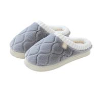 Slippers Women Memory Foam Indoor,Slipper Winter Shoes Womens UK,Slippers for Indoor Use Cozy Shoes with Soft Fleece Comfortable Winter Warm Slip On Home Footwear (Grey, 6)