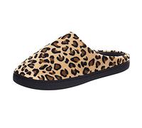 Slippers Women Memory Foam, Platform Slippers, Fashion Leopard Print Party Shoes, Lightweight Non-Slip Shock Absorbing Indoor Outdoor Shoes, Cozy Barefoot Bedroom Slippers For Men Ladies