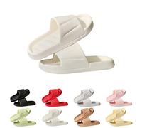 Slippers Women Men,Ladies Thick Soles Stepping Feeling Light Soft Soles Slipper Cloud Sliders Unisex Summer Home Non-Slip Slides for Shower Bathroom Pool Beach Indoor Outdoor White