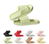 Slippers Women Men,Ladies Thick Soles Stepping Feeling Light Soft Soles Slipper Cloud Sliders Unisex Summer Home Non-Slip Slides for Shower Bathroom Pool Beach Indoor Outdoor Green