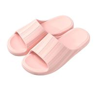Slippers Women Men Non Slip Lightweight Soft EVA Slide Sandals Thick Sole Bathing Shoes Comfortable Indoor Mules Summer Beach Pool Shower Sliders Orthopedic Footwear (5.5) Pink