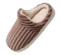 Slippers Women Men Winter Warm Fluffy Plush Slippers Unisex Non-Slip Slippers Indoor Outdoor Cotton Shoes Winter Warm Slippers Cosy Slippers Home Felt Slippers Winter Shoes, coffee, 4 UK
