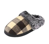 Slippers Women Merry Christmas Men's Novelty Slipper Disposable for Guests Black Womens Fuzzy Open-Toe Soft Comfy Memory Foam Indoor House Shoes Unisex Halloween Cute Beige 6
