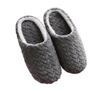 Slippers Women Women's Autumn And Winter Leisure Warm Splicing Slippers (Grey, 38)
