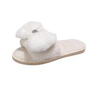 Slippers Women Women's Christmas for Men House Slip on Halloween Fluffy Slipper Soft Reindeer Moose Cookie Man Santa Claus Heart Motif Cozy Indoor Outdoor Xmas Unisex Cute Fuzzy White 5