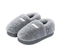 Slippers Women Womens Christmas Halloween Pumpkin for Mens Ladies Cat Indoor Shoes Fluffy Slipper Soft Reindeer Moose Cookie Man Santa Claus Heart Motif Cozy Outdoor House Xmas UK Men Grey 7.5