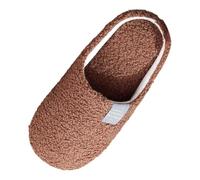 Slippers Women Womens Christmas Men Open Toe Travel Hotel Fluffy Slipper Soft Reindeer Moose Cookie Man Santa Claus Heart Motif Cozy Indoor Outdoor House Xmas for Brown 8