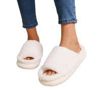 Slippers Women Womens Merry Christmas Men's Novelty Shower Mens Women’s Corduroy Soft Comfy Memory Foam Non-Slip House Shoes Indoor Outdoor Women's Unisex Halloween Cute Fuzzy White 5