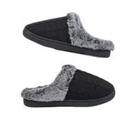 Slippers Women Women's Warm Slippers Soft And Comfortable Warm Your Feet In Winter Christmas Fuzzy Socks for Girls - 3 Pairs of Women Cabin Slipper (Black, 4)