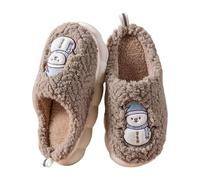 Slippers Women's 40 Felt Women's Plush Slippers Winter Fluffy Slippers Soft Flat Slippers Plush Cosy Felt Slippers Leisure Guest Slippers Outdoor Plush Slippers Winter Shoes, coffee, 9 UK